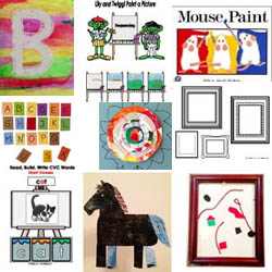 Artist studio theme at KidsSoup - Art projects, art lessons, and much more!