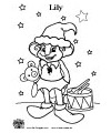 Santa's helper coloring page lily