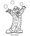 clown circus coloring page