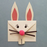 Easter Kids Craft Bunny Envelope from KidsSoup.com