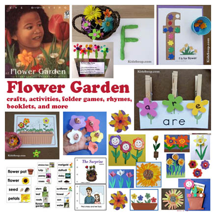 Preschool and Kindergarten Flowers crafts, activities, lessons