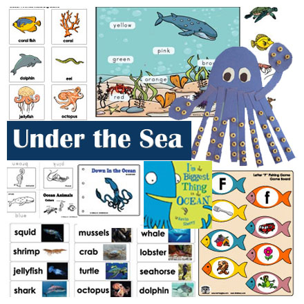 Ocean animals crafts, activities, games for preschool and Kindergarten
