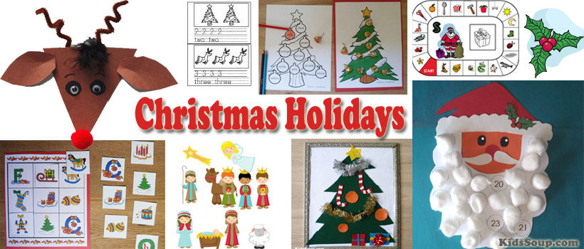 preschool and kindergarten Christmas tree activities and crafts