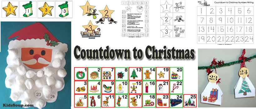 Countdown to Christmas and Advent Calendar activities and crafts for kids
