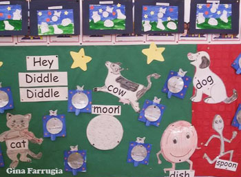 Hey Diddle Nursery Rhyme Bulletin Board preschool