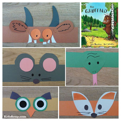 The Gruffalo Story headband crafts for preschool