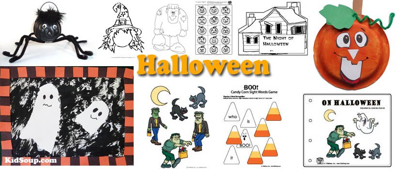 Halloween Crafts, Activities, Games for preschool and kindergarten