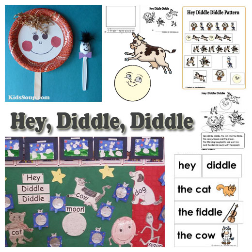 Hey Diddle Nursery Rhyme craft and activities for preschool