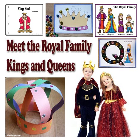 Kings and Queens preschool crafts, activities, and games
