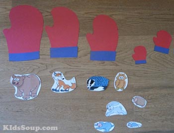 mittens and animals size sequencing activity Preschool mittens and animals size sequencing activity