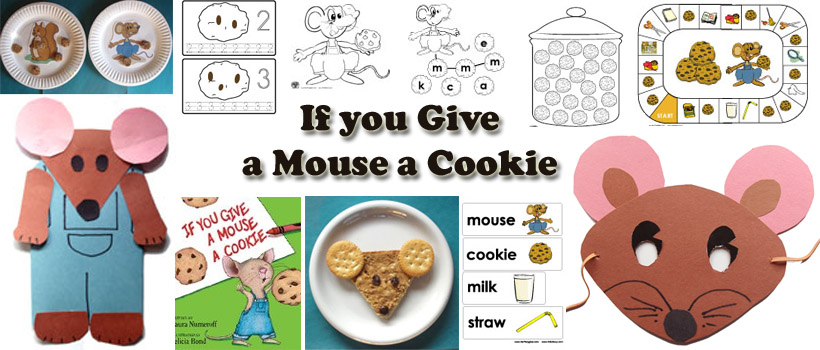 If you Give a Mouse a Cookie activities for  preschool and kindergarten