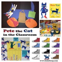 Preschool Kindergarten Pete the Cat Lesson and Activities