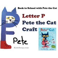 Preschool Kindergarten Letter P for Pete the Cat Craft
