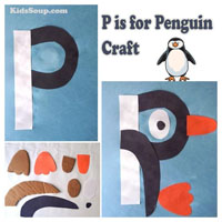 Preschool Kindergarten P for Penguin Craft and Activity