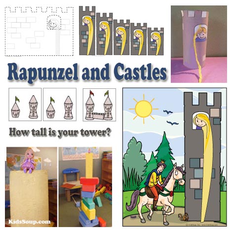 Rapunzel fairy tale preschool crafts, activities, and printables
