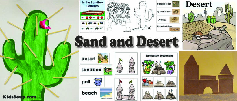 Sand and desert activities, lessons, and games for preschool