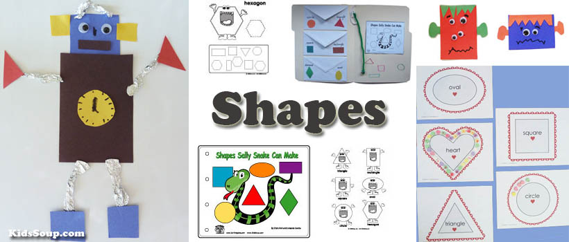 Preschool and Kindergarten Shapes Activities, Lessons, Crafts