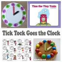 Preschool, Kindergarten Clock Activities and Book