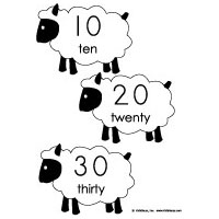 100 sheep activity and game for preschool and kindergarten