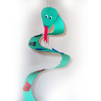 Snake scissors skills craft and preschool activity