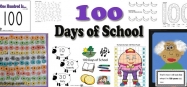 100 days of school activities, games, and printables for kindergarten and preschool