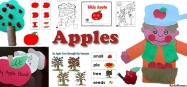Apples preschool and kindergarten activities, crafts, and games 
